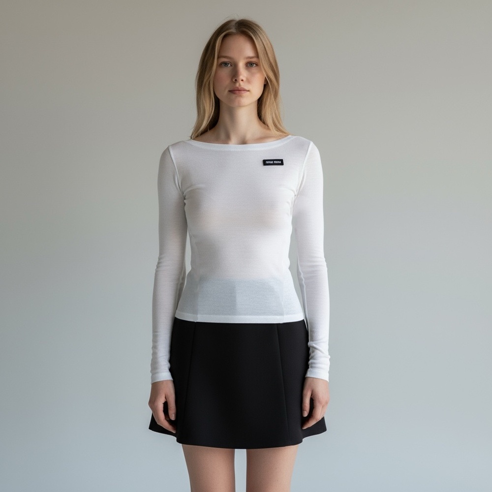 Miu Miu Slim-Fit Long Sleeve Top It36